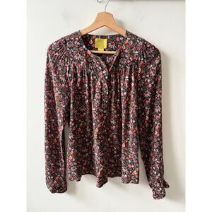 Maeve floral long sleeve top women's size small